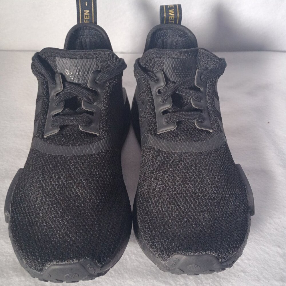 Adidas Originals NMD R1 Black Gold Metallic Women's Athletic Shoes FV1787 Size 6